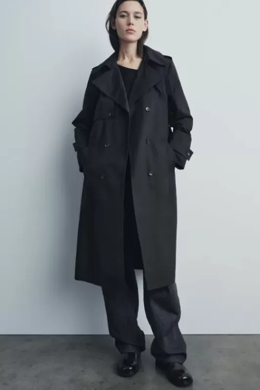 WATER-REPELLENT Trench Coat - ZW COLLECTION