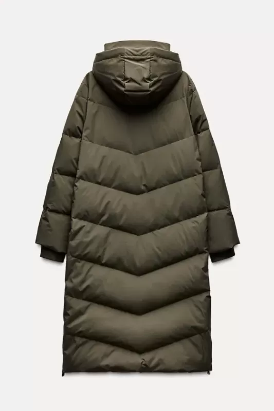 Hooded windproof down jacket with hood