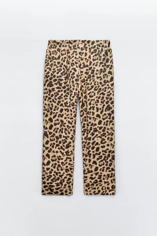 Animalistic print pants