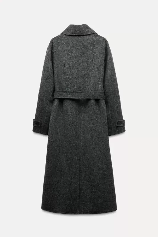 Double-breasted wool-blend coat - ZW COLLECTION