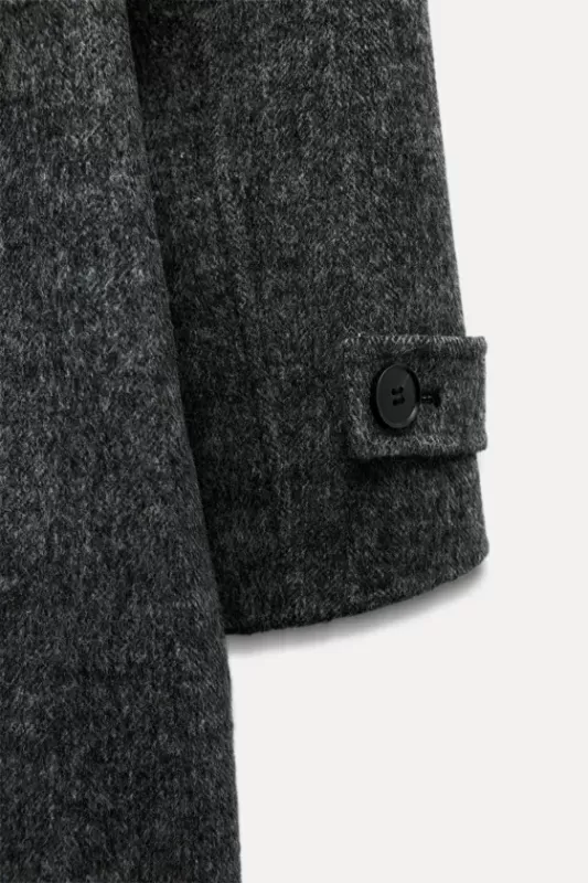 Double-breasted wool-blend coat - ZW COLLECTION