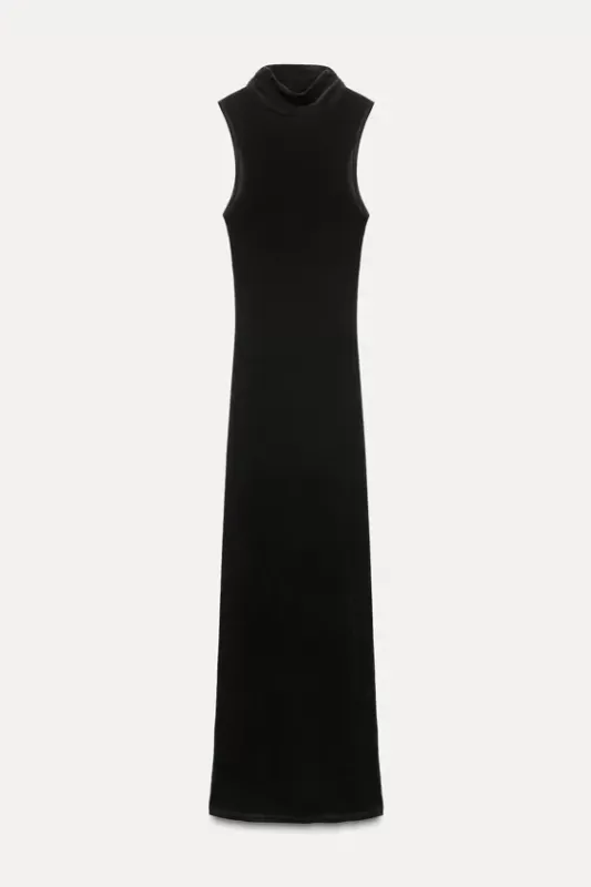 Velvet halter neck dress