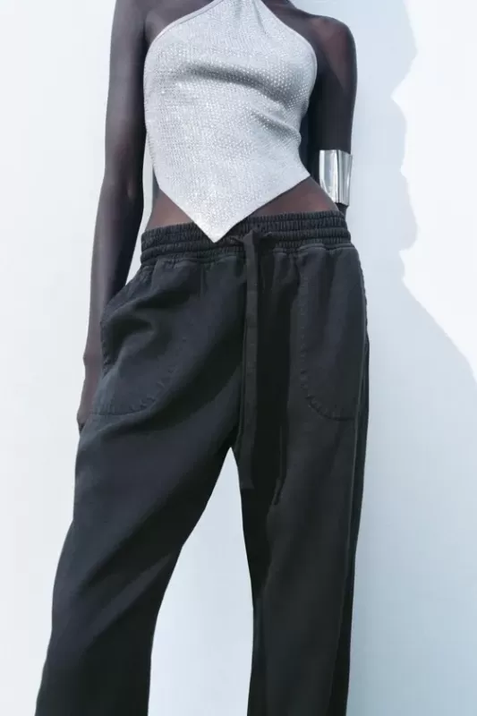 Pajama-style joggers - ZW COLLECTION