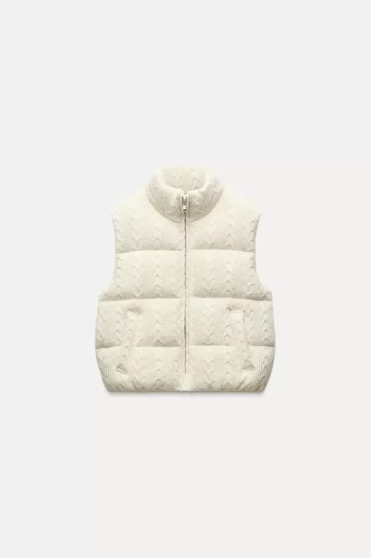 Quilted knitted vest