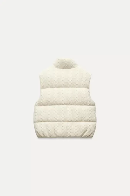 Quilted knitted vest