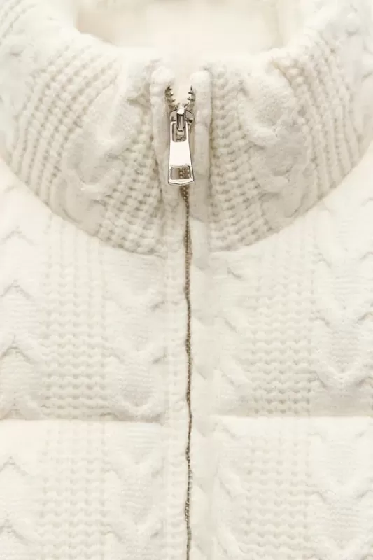 Quilted knitted vest