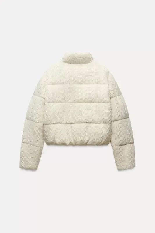 Quilted knitted anorak