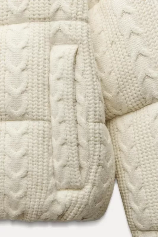 Quilted knitted anorak