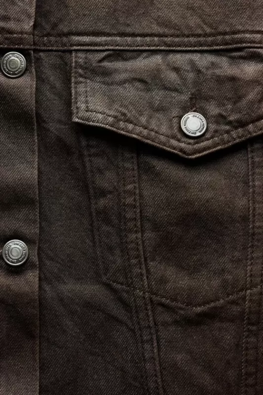 Oversize jacket with waxed finish - ZW COLLECTION