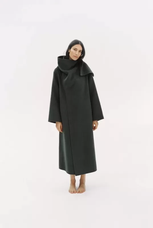 Blended wool coat with scarf - ZW COLLECTION