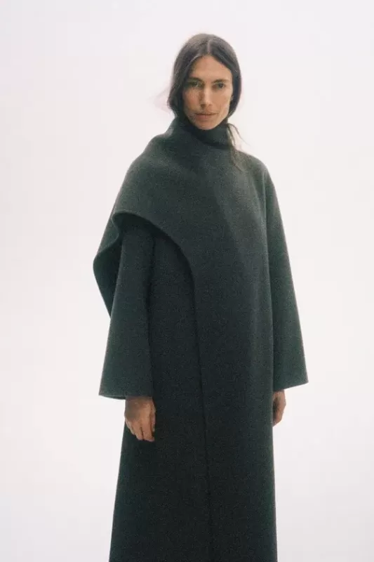 Blended wool coat with scarf - ZW COLLECTION