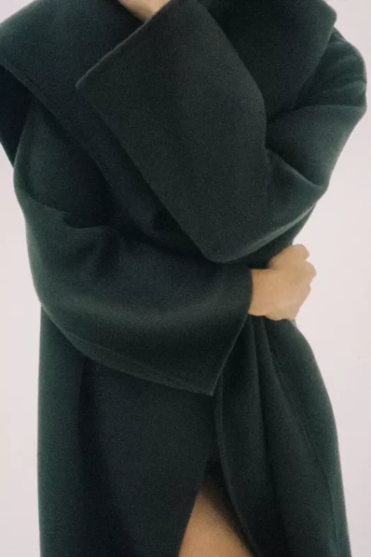 Blended wool coat with scarf - ZW COLLECTION