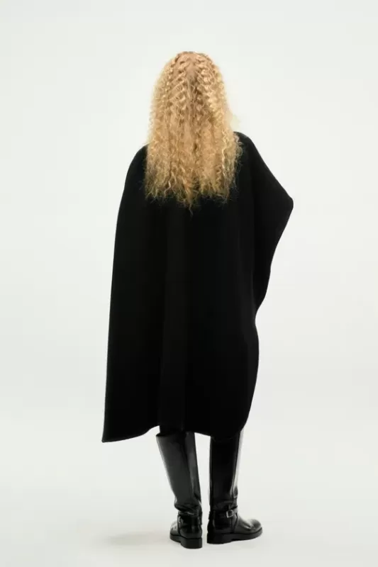 Asymmetrical wool cape - ZW COLLECTION