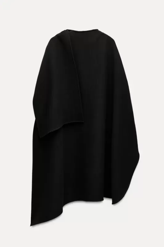 Asymmetrical wool cape - ZW COLLECTION