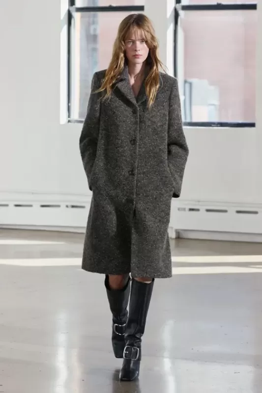 FIT COLLECTION Faux fur and wool blend coat - ZW COLLECTION