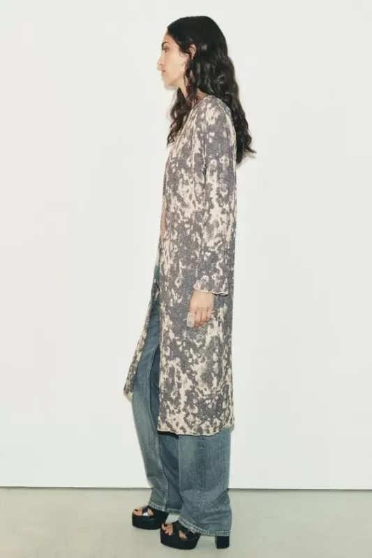 Knitted Jacquard Coat