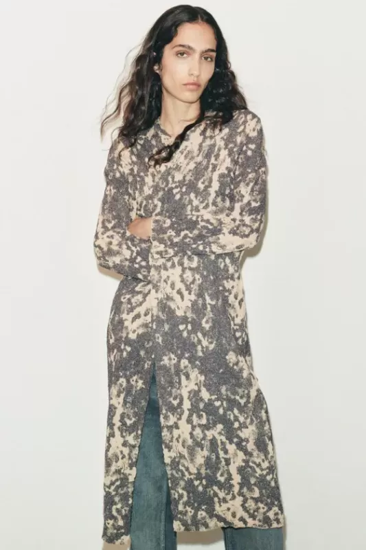 Knitted Jacquard Coat