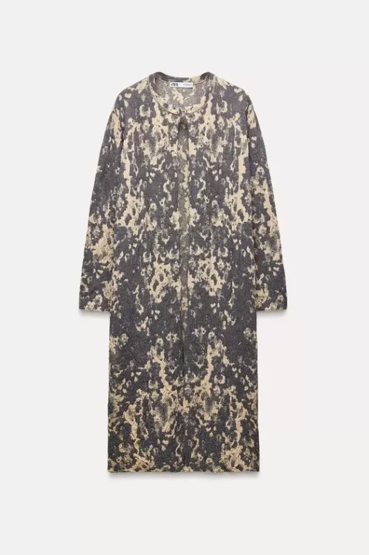 Knitted Jacquard Coat