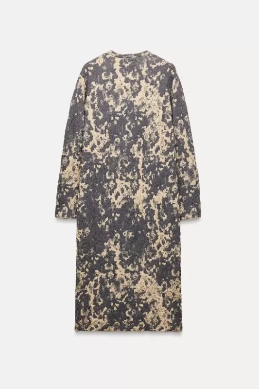 Knitted Jacquard Coat