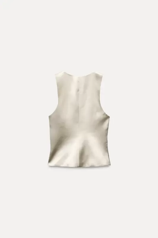 Sleeveless Satin Top