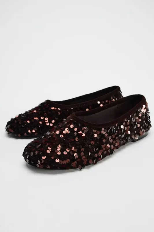 Paillettes ballet flats