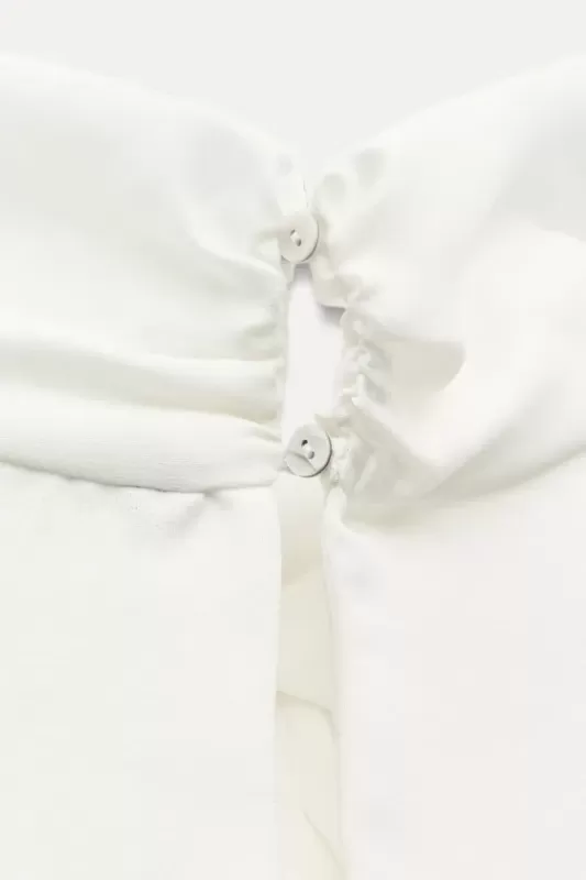 Satin shirt with knot