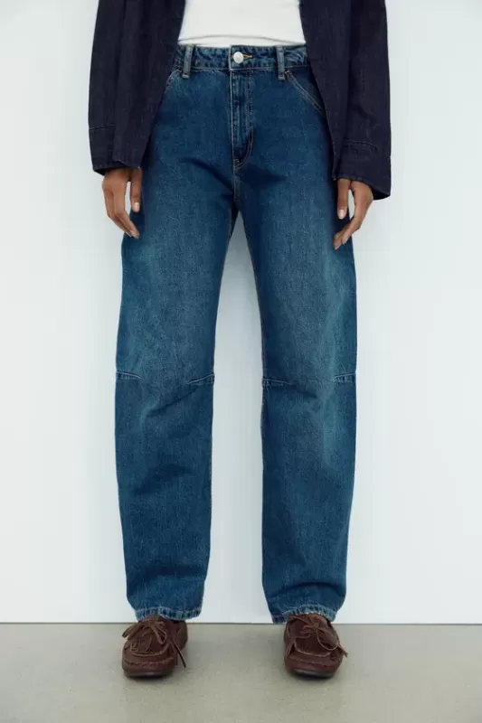 Mid-rise TRF balloon jeans