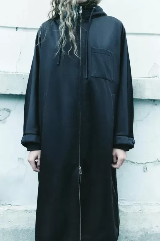 Long Hooded Jacket - ZW COLLECTION