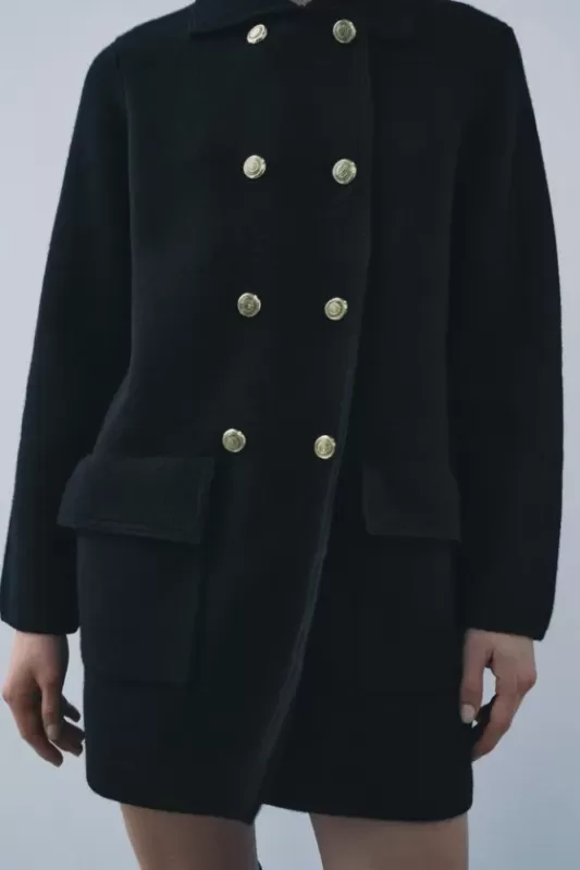 100% wool blend knit coat - ZW COLLECTION