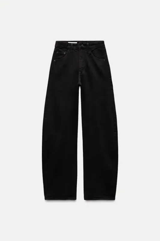 Mid-rise TRF jeans with curved pant legs